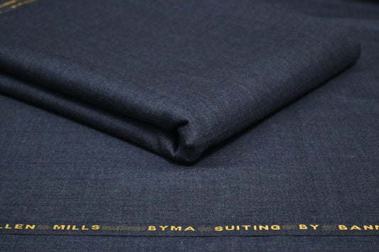 Navy Blue Byma Suiting | Bannu Woollen Mills Pure Wool