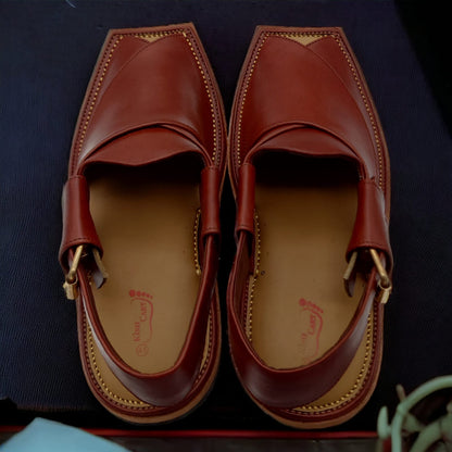 Mustard Kaptaan Shoes: Traditional Pakistani Style