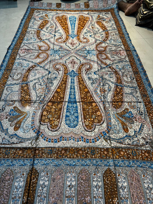 Handcrafted Kalamkari Shawl for Women — Premium Luxury Wrap with Intricate Paisley