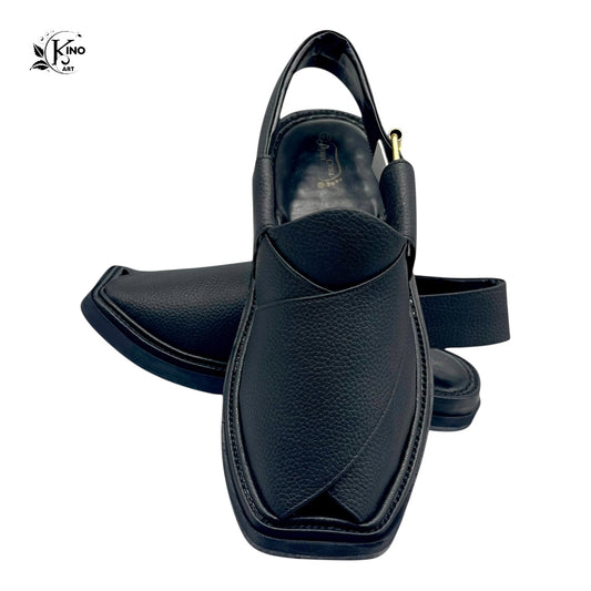 Black Doted leather sandal onKinoCart Brand