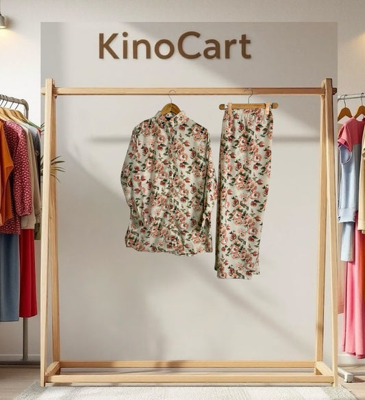 Printed Floral Western-Style Ready-to-Wear Outfit for Mid-Season | Vibrant & Elegant Clothing