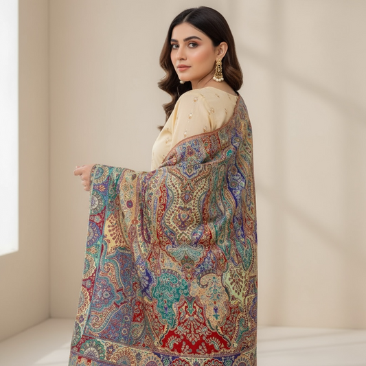 Premium Kani Pashmina Shawl Collection – 7 Handmade Kashmiri Shades | Kinocart Luxury Wraps