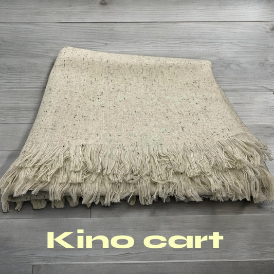 Off-White Pure Wool Shawl