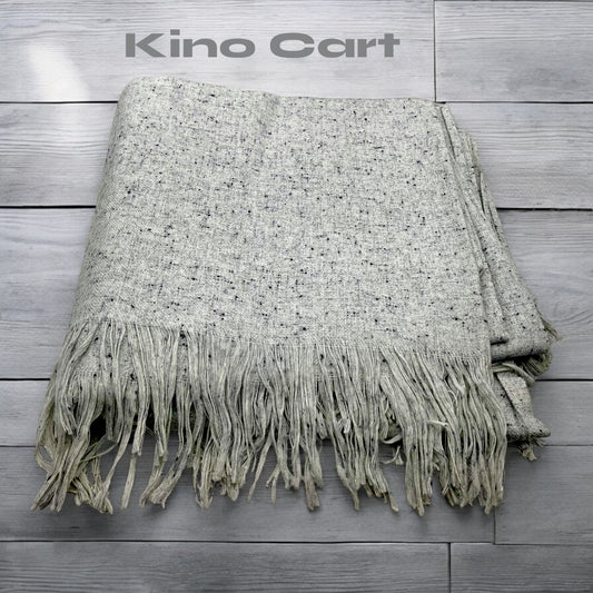 Luxurious Grey Winter Wool Shawl