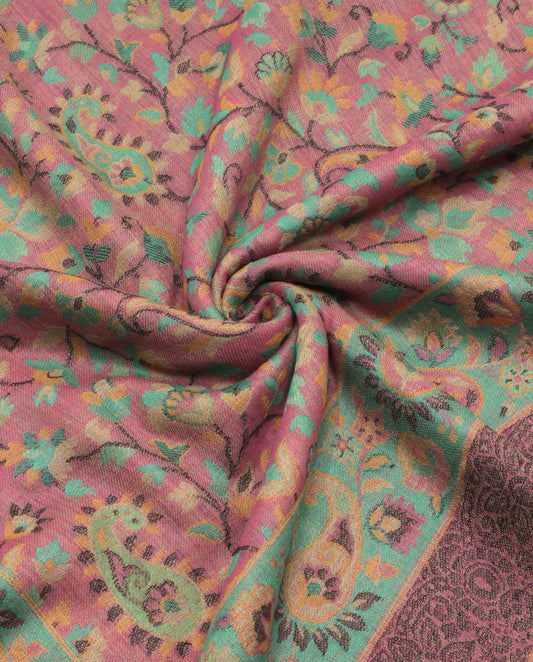 Pink Floral Cashmere Kani Pashmina Shawl – Elite Collection