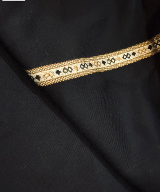 Handcrafted Black Swati Shawl