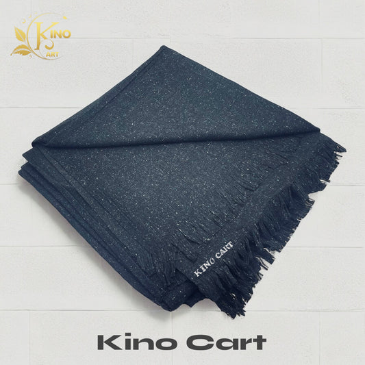 Black Woolen Shawl for Men - Premium Quality | Kino Cart