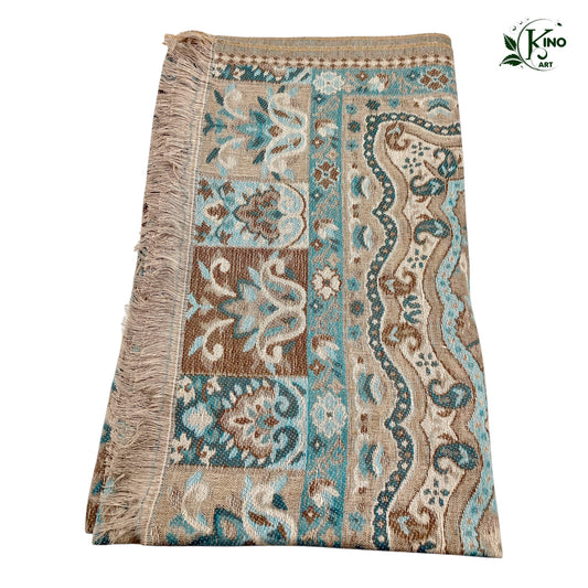 Light Brown Handmade Kani Pashmina Stole - Ultra-Soft & Lightweight