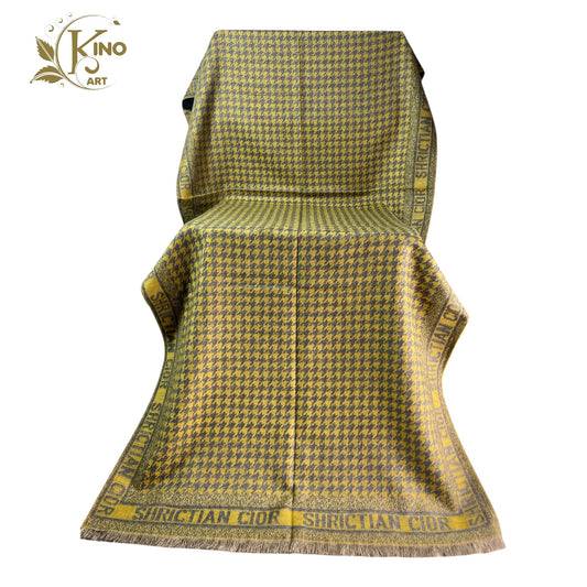 Olive Green Pure Woolen Stoler Shawl