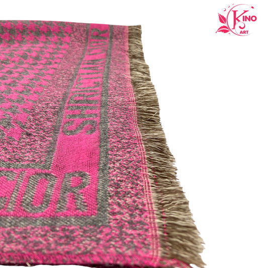 Pink Woolen Stoler – Soft & Elegant Wrap for Women