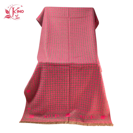 Pink Woolen Stoler – Soft & Elegant Wrap for Women