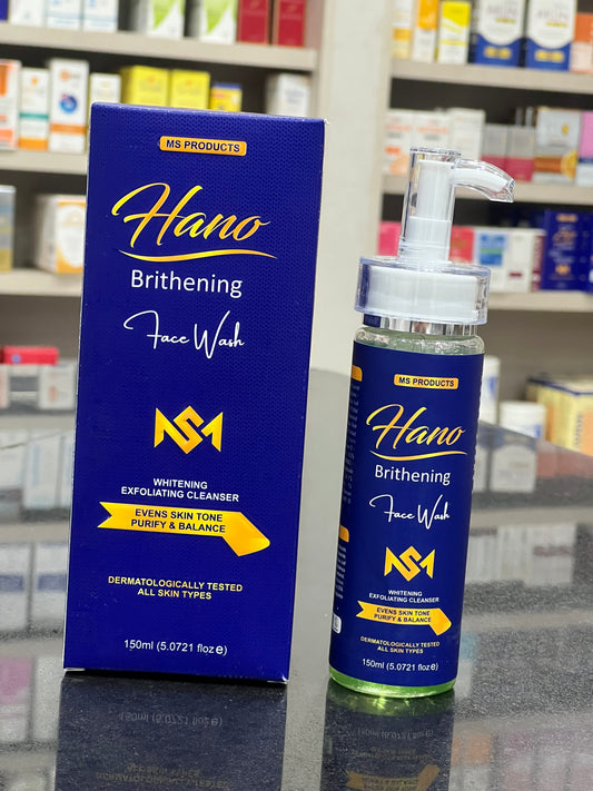 MS Hano Face Wash | Whitening & Exfoliating Cleanser | US Formula | Dermatologist Approved | Dr. Kino & Dr. Musa