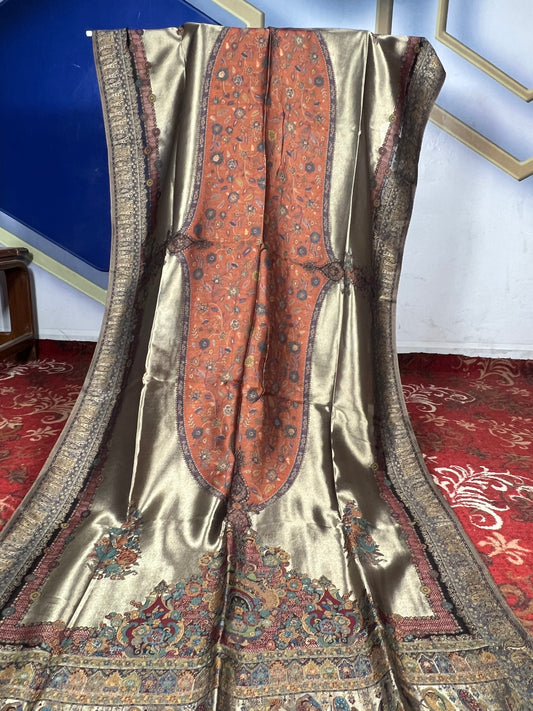 Double Shade Moonlight Silk Pashmina Dupatta – Handmade Luxury Cashmere Shawl by Kinocart