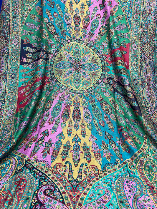 Emerald Green Kani Pashmina Shawl – Pure Pashmina  Shawl by Kinocart
