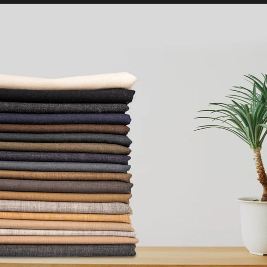 Bannu Byma Fabric | Camel & Brown Pure Wool Suiting