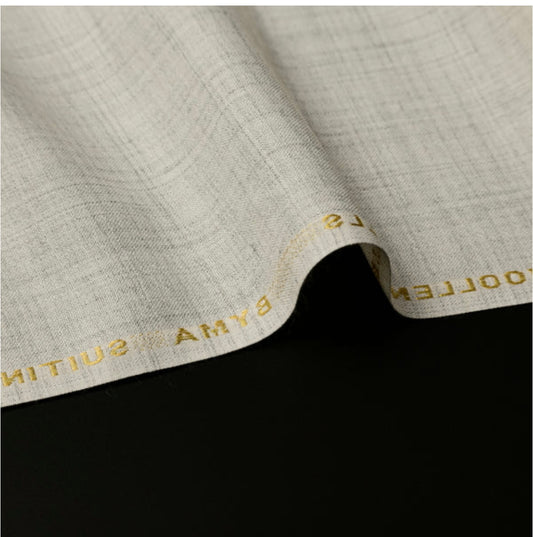 Bannu Byma Cream Pure Wool | Luxury Ivory Suiting Since 1953