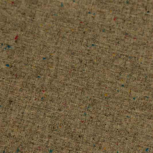 Bannu Woollen Mills Brown Speckled Fabric | Tweed Style Pure Wool Since 1953