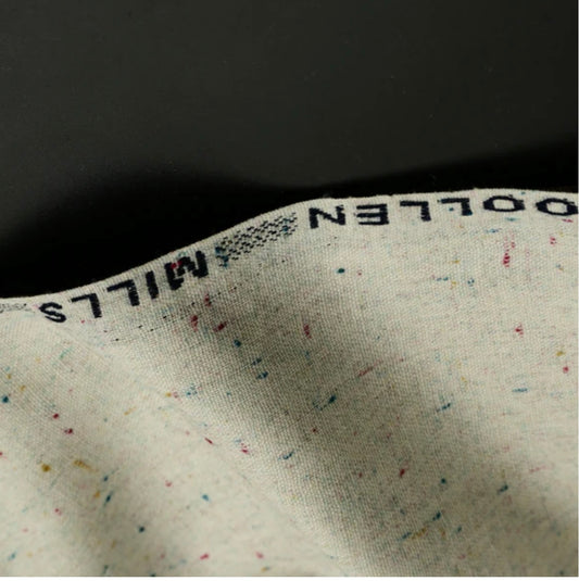 Bannu Woollen Donegal Cream Fabric | Donegal Wool Suiting for Gents