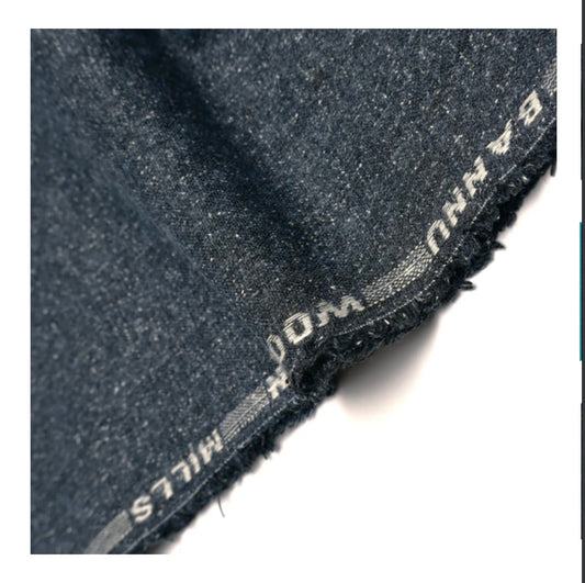 Black Bannu Woollen Mills Fabric – Premium Winter Suit Cloth