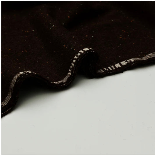 Coffee Brown Donegal Woollen Fabric – Premium Bannu Wool | Winter & Mid-Season Suiting
