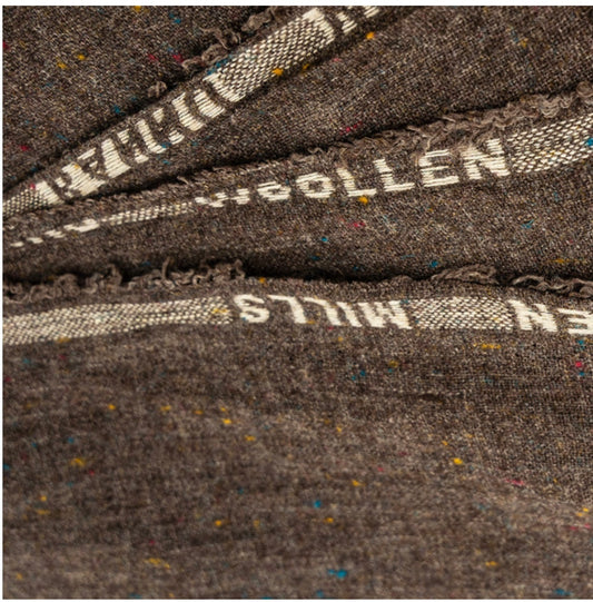 Dark Brown Bannu Woollen Mills Fabric – Premium Winter Suit Cloth