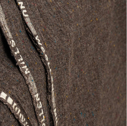 Dark Brown Bannu Woollen Mills Fabric – Premium Winter Suit Cloth