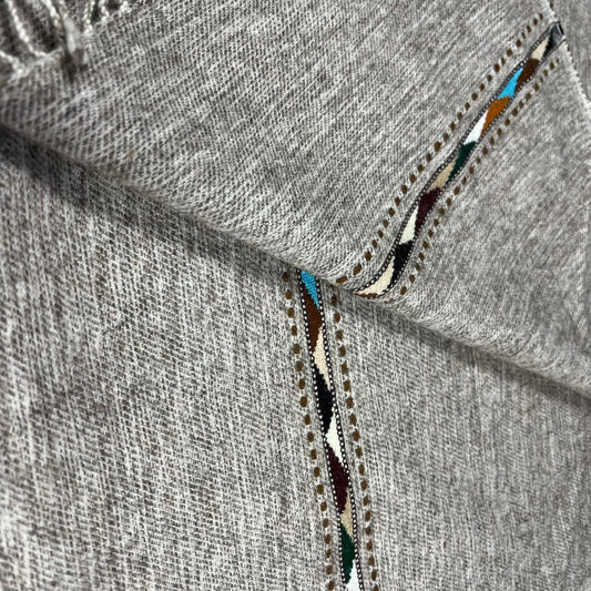 Silver Grey Swati Shawl | Authentic Handmade Woven Wool Accessory