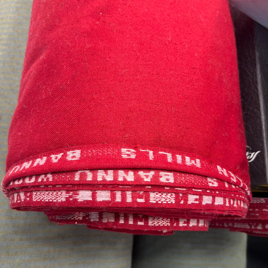 Red Bannu Woollen Fabric – Premium Winter Suiting Cloth by Bannu Woollen Mills Ltd | Kinocart
