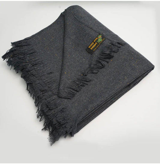 Dotted Dark Grey Bannu Woollen Mill Shawl – Kinocart Premium Warm Winter Collection