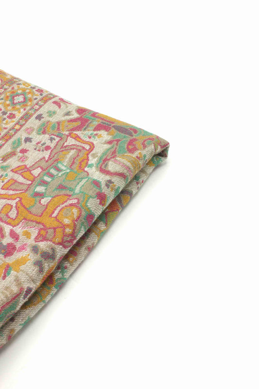 Mughal Artistry Kani Pashmina Shawl – Luxury Handwoven Winter Shawl | KinoCart