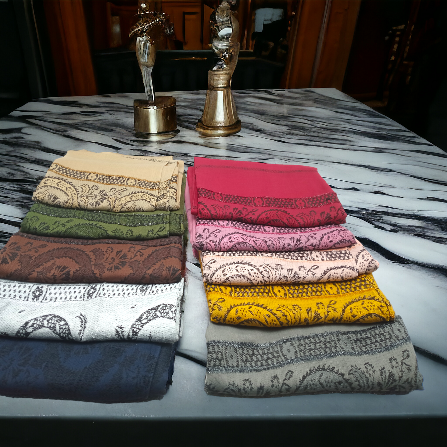 Luxury Imported Stoler and Scarf Collection - Available in Blue, White, Black, Yellow, Red, green and Baby Pink