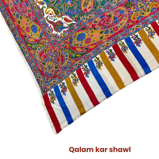Luxury Multicolor Kani Pashmina Shawl – Pure Handmade Cashmere Wrap | Kino Cart