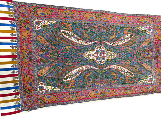 Luxury Multicolor Kani Pashmina Shawl – Pure Handmade Cashmere Wrap | Kino Cart