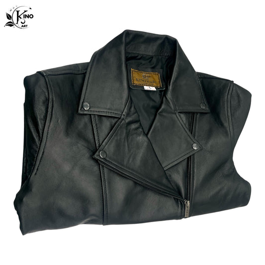 Black Pure Leather Jacket for Ladies | Short Style Women’s Winter Biker Jacket | Genuine Leather
