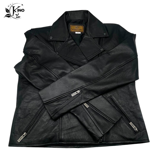Black Pure Leather Jacket for Ladies | Short Style Women’s Winter Biker Jacket | Genuine Leather