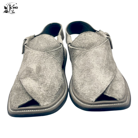 Grey Sabar Peshawri Shoes – Handmade Premium Leather Footwear