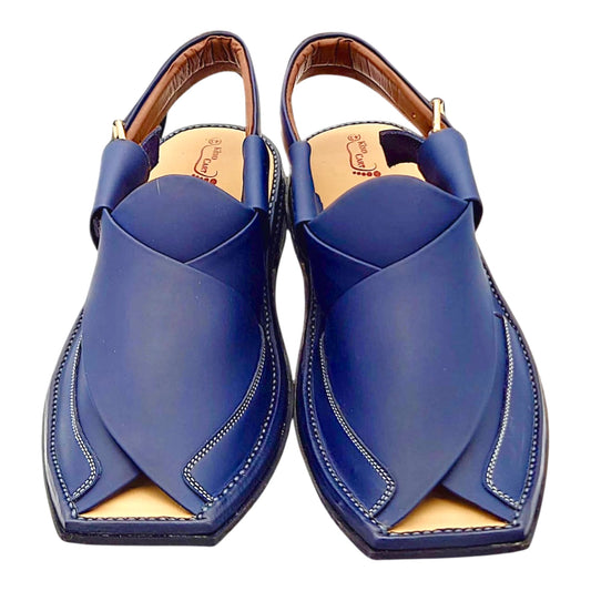 Zalmi Blue Pure Leather Shoe in Pakistan
