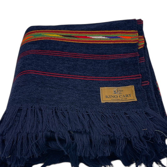 Swati Blue Woollen Shawl with Velvet Touch – Gents Luxury Winter Wrap | 10% More Discount on Advance Payment