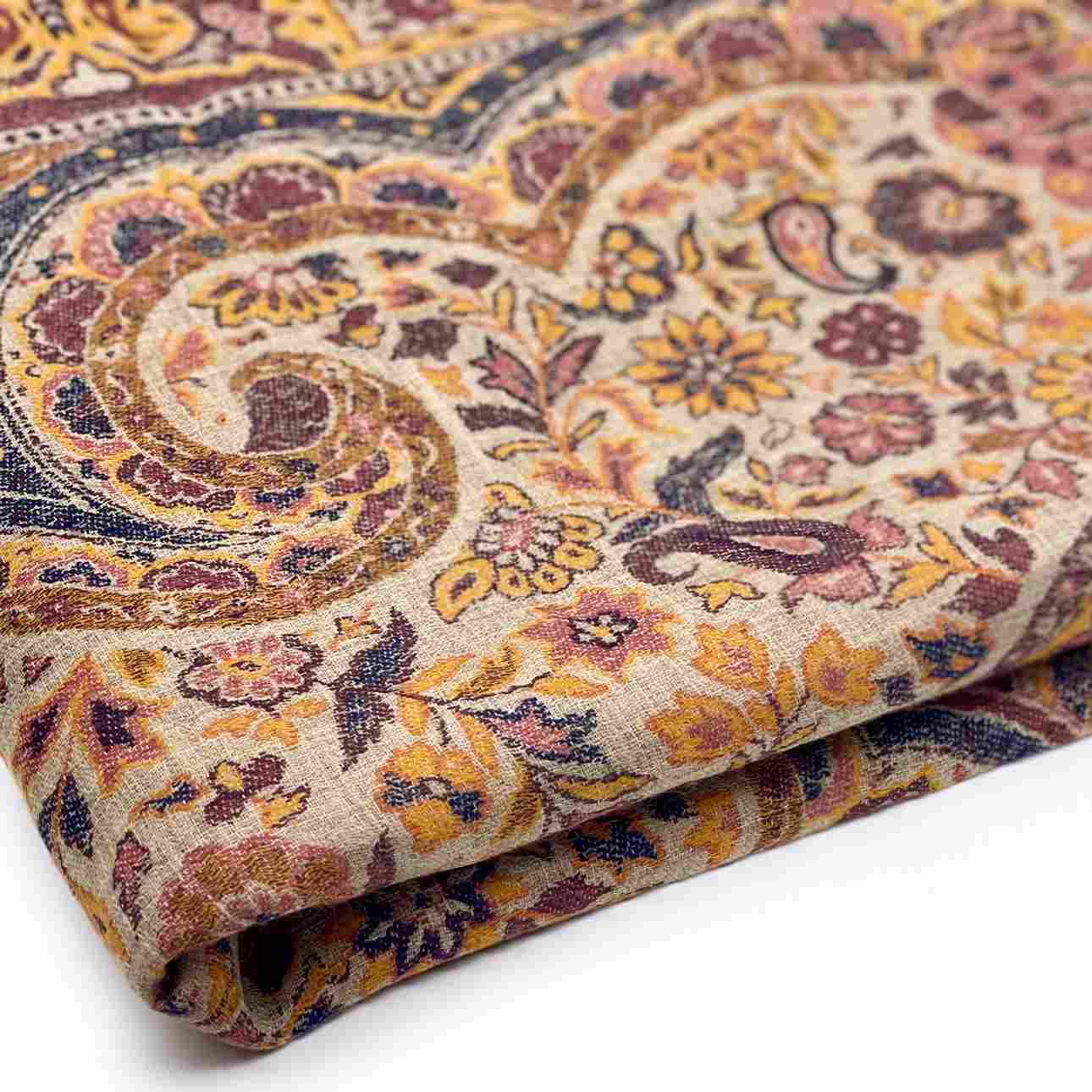 Handmade Pure Pashmina Cashmere Kani Shawl – Paisley (Butta) Panel Design | Kinocart