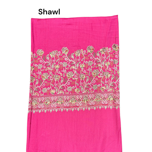 Premium 3-Piece Pashmina Embroidered Suit – Winter & Mid-Season Shawl Set | Kinocart