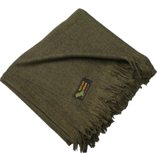 Kinocart Subtle Green Bannu Woollen Shawl – Premium Winter Essential
