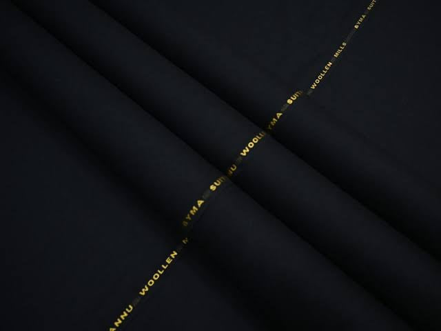 Premium Quality Black Byma Bannu woollen Fabric for minus centigrade winter collection 