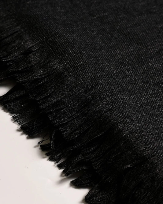Pure Black Bannu woollen shawl shawl 1